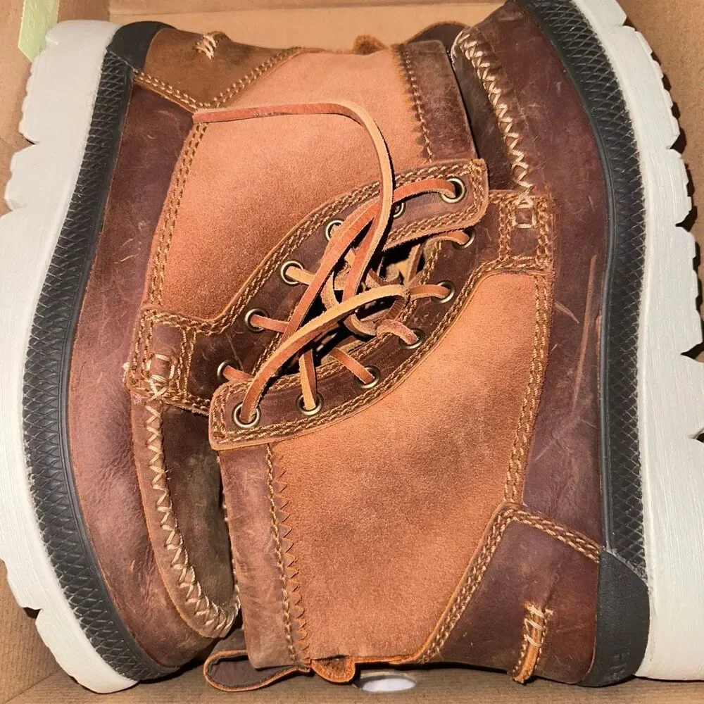 Manitobah $150 Mesa Moc Toe Sneaker Boots Copper Brown Mens 7 NEW